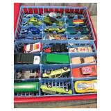 DIECAST CARS & CASE -- 18 CARS ARE RED LINE