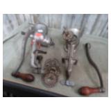 2-- HAND CRANK MEAT GRINDERS