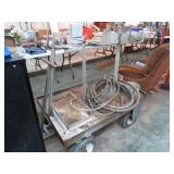 WAREHOUSE CART W/ WELDING BOTTLE & WELDER RACKS