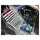 2-- FOLDING BEACH CHAIRS