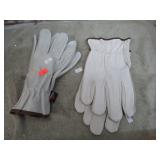 2 pair-- LEATHER WORK GLOVES
