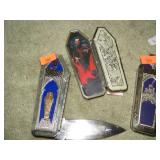 3-- FRANKLIN MINT MONSTER COFFIN KNIVES