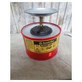 JUSTRITE PLUNGER SOLVENT CAN