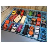 ASSORTED DIECAST VEHICLES & CASE