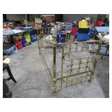 ANTIQUE BRASS & IRON TWIN BED IS MISSING SOME TRIM