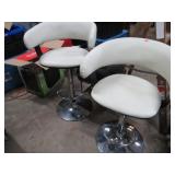 PAIR -- BAR HEIGHT ADJUSTABLE SWIVEL STOOLS