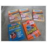 5 UNOPENED pkS-- BASEBALL PUZZLE CARDS