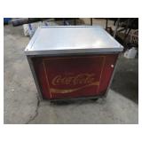 VINTAGE ORIGINAL COCA COLA COLLER ON WHEELS