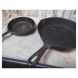 6 1/2' & 10' CAST IRON SKILLETS