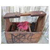 VINTAGE SHOE SHINE BOX MADE FROM OLD CRATE