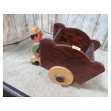 WOODEN CART PLANTER