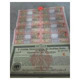 1923 GERMAN UNCUT TREASURY BONDS
