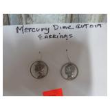 PAIR-- CUTOUT MERCURY DIME EARRINGS