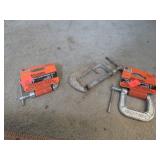 3-- 1" C-CLAMPS