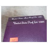 1987 & 1988 U.S. MINT PROOF COIN SETS