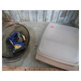 TUPPERWARE EGG CONTAINER, BOWL & POCKET KNIVES