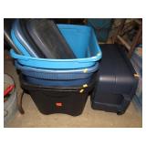 5-- STORAG TUBS W/ LIDS