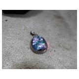 STERLING SILVER ENAMELED PENDANT