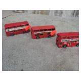 3-- DIECAST DOUBLE DECKER BUSES