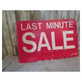 CARDBOARD LAST MINUTE SALE SIGN