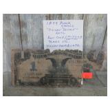 1899 BLACK EALE SILVER CERTIFICATE-- POOR CONDITIO