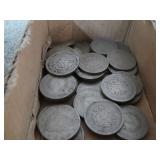 "V" NICKELS -- SOME VERY WORN