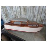 VINTAGE WOODEN ELECTRIC POWERED BOAT