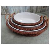 SERVING BOWLS W/ BASKETS