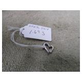 STERLING HEART CHARM -- 1.69g