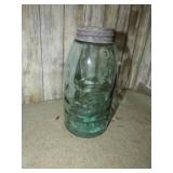 BLUE GREEN 1/2 gal BALL MASON JAR