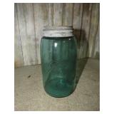 BLUE GREEN Qt BALL MASON JAR