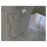 GOLD PLATED BRONZE NECKLACE, BRACELET & EARRINGS