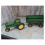 DIECAST ERTL JOHN DEERE MODEL "A" TRACTOR & WAGON