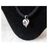 NECKLACE W/ STERLING SILVER PENDANT & CLASP