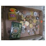 SOUVENIR TOKENS, FOREIGN COINS, ETC
