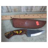 DAMASCUS BLADE KNIFE W/ SHEATH