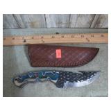 CUSTOM SKINNING KNIFE W/ SHEATH