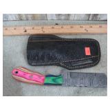 DAMASCUS BLADE KNIFE W/ SHEATH