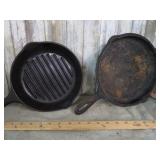 2-- CAST IRON SKILLETS