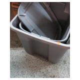 2-- STORAGE TUBS W/ LIDS