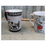 2-- MICKEY & MINNIE MOUSE MUGS