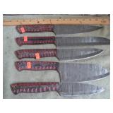 CUSTOM DAMASCUS BLADE CUTLERY SET