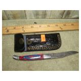 DAMASCUS FOLDING KNIFE & SHEATH