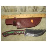 CUSTOM HUNTING KNIFE W/ SHEATH