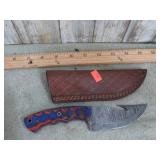 CUSTOM DAMASCUS BLADE SKINNING KNIFE