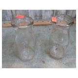 2-- HALF PINT MILK BOTTLES
