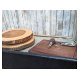 CHEESE BOARD & LIVE EDGE WOOD TRIVETS