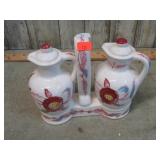 POTTERY CRUET SET