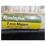 12-- 7MM MAUSER AMMO & 8-- FIRED CASES