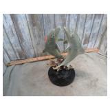 CAST BRASS DOLPHIN STATUE